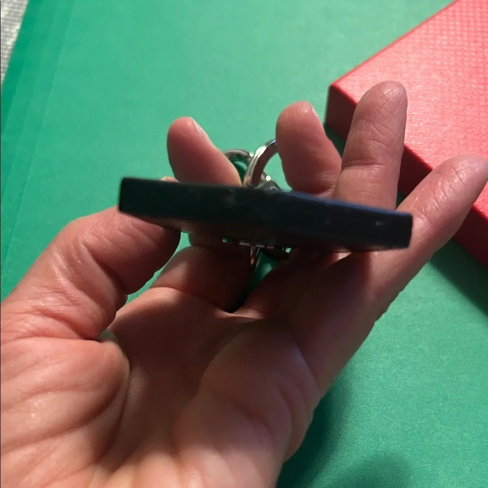 79. Louis Vuitton Monogram Eclipse Key Holder/Charm with COA
